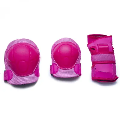 картинка Защита роликовая TechTeam Safety line 100 розовая 