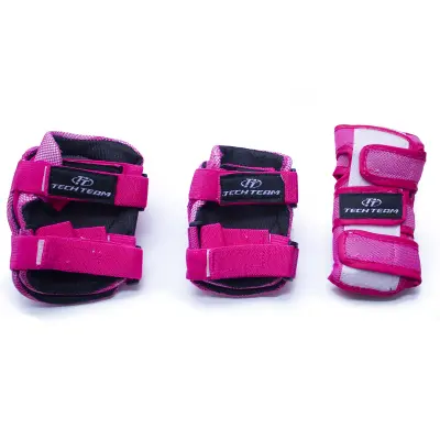 картинка Защита роликовая TechTeam Safety line 100 розовая 