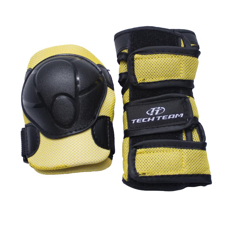 Защита роликовая TechTeam Safety line 100 черно-желтая от магазина Супер Спорт