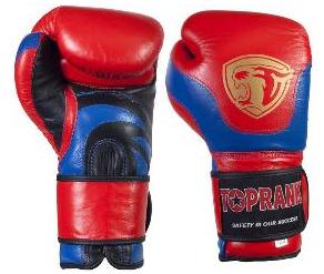 Боксерские перчатки Top Rank Prof натуральная кожа 14 унций красный/синий от магазина Супер Спорт