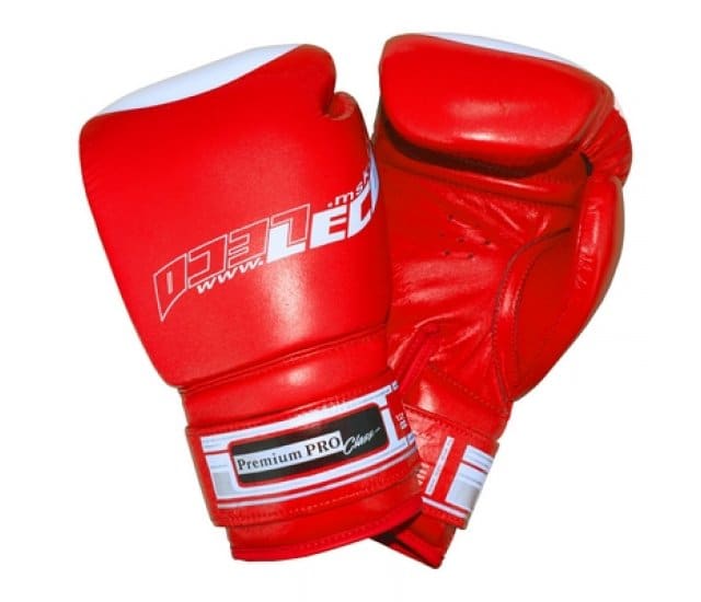 Перчатки боксёрские ЛЕКО Премиум ПРО 8 унций красные от магазина Супер Спорт